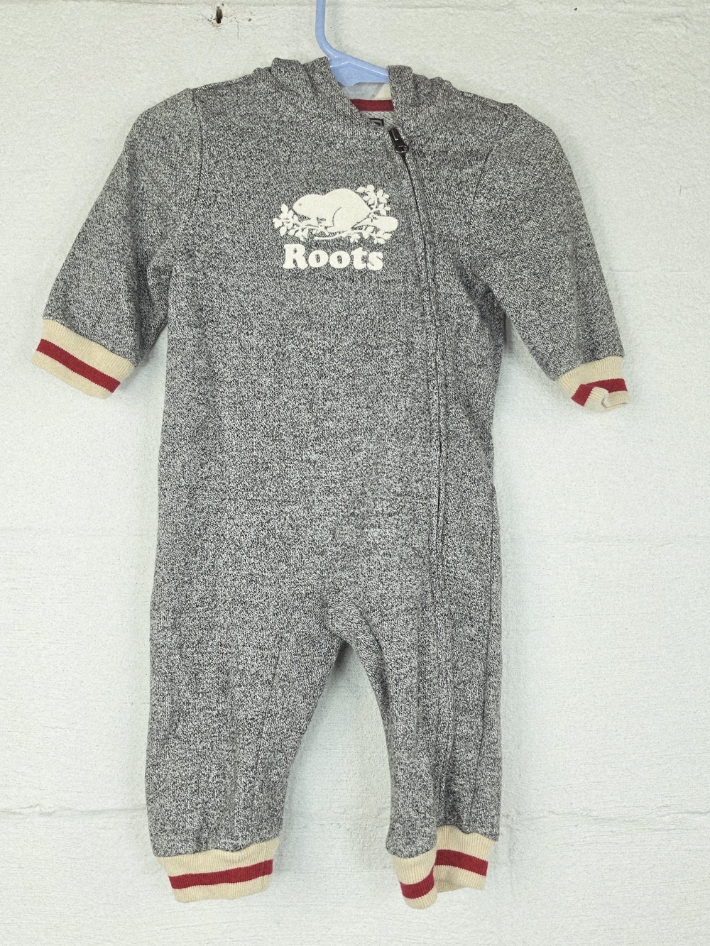 Roots Canada Gray Hooded Baby One-Piece